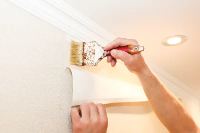 Pose de papier peint à Lemps — revêtements muraux et toiles de verre